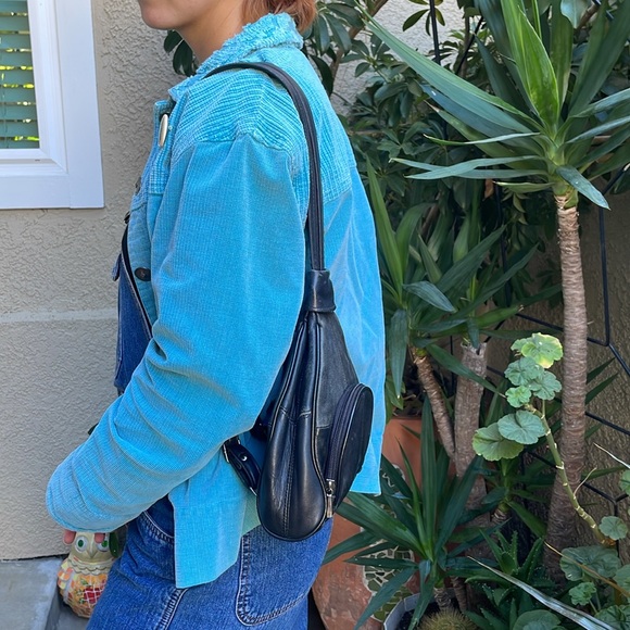 Vintage mini leather backpack/shoulder bag main image 11